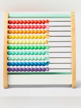 Wooden Rainbow Bead Abacus for Kids - Multicolor